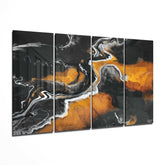 Marble Lava 4 Pieces Mega Glass Wall Art (59"x36") | Insigne Art Design.